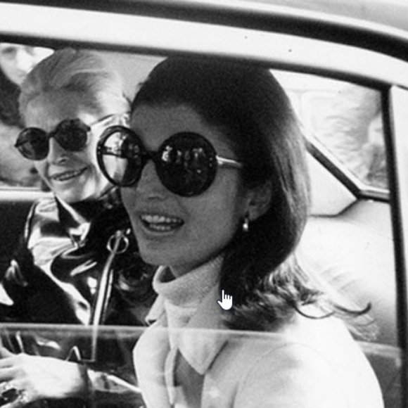"Jackie - O" Oversized Huge Round Sunglasses - Picture 2 of 3
